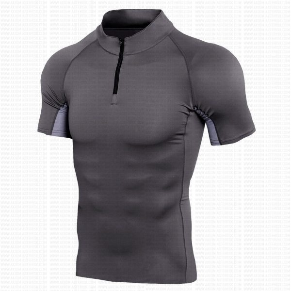 COMPRESSION SHIRT [STAND UP COLLAR ZIPPER] [AA-CSSCZ-01]