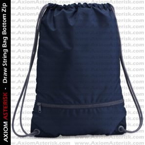 DRAW STRING BAG [ZIP BOTTOM] [AA-DSBBZ-01]
