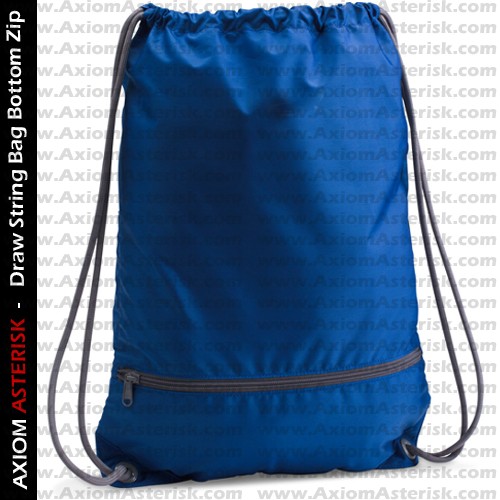 DRAW STRING BAG [ZIP BOTTOM] [AA-DSBBZ-03]