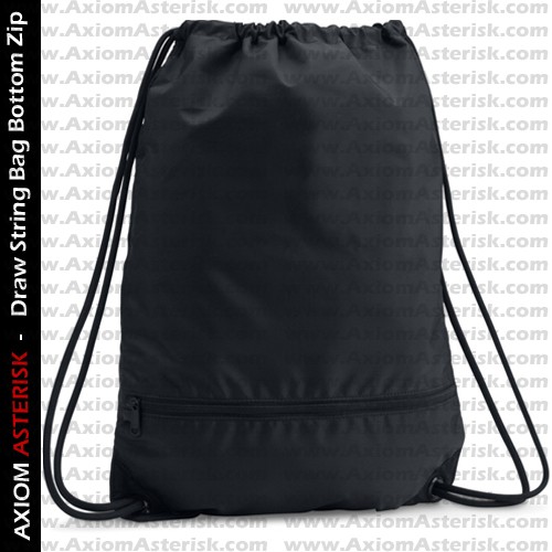 DRAW STRING BAG [ZIP BOTTOM] [AA-DSBBZ-05]