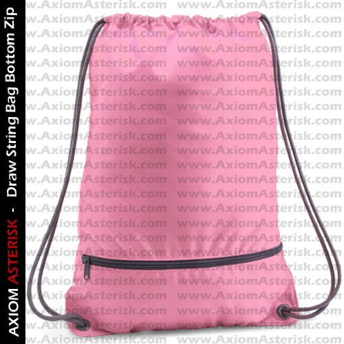 DRAW STRING BAG [ZIP BOTTOM] [AA-DSBBZ-06]