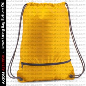 DRAW STRING BAG [ZIP BOTTOM] [AA-DSBBZ-07]
