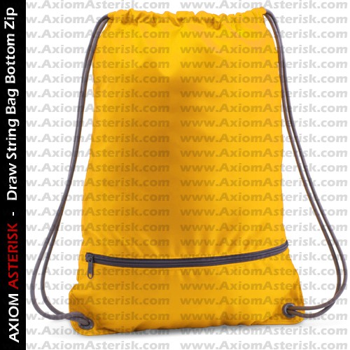 DRAW STRING BAG [ZIP BOTTOM] [AA-DSBBZ-07]